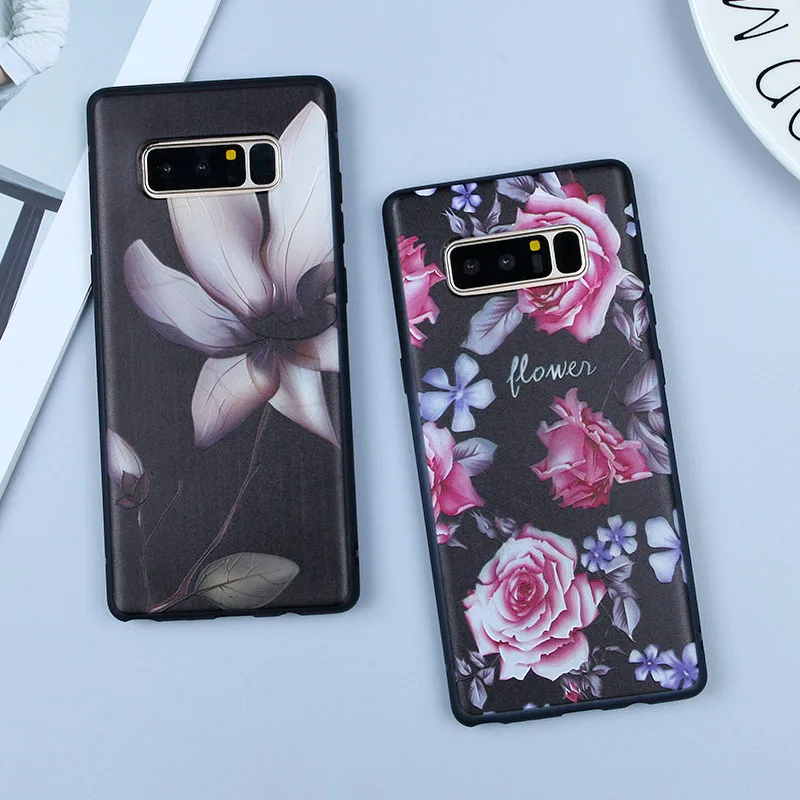 ТПУ чехол для Samsung Galaxy Note 8 S7 Edge S9 Plus A3 A5 A7 2016 2017 J2 Pro J3 J7 2018 J5 Силиконовые Цветочные