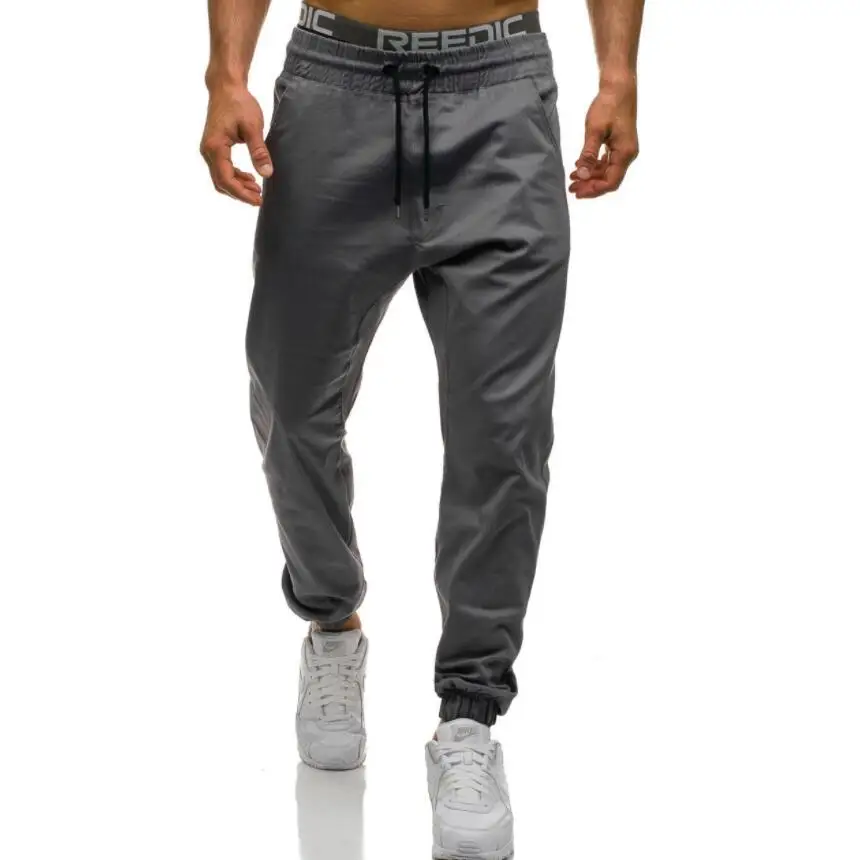 Gray Pants WSGYJ, мужские джоггеры,, брендовые, модные, длинные, одноцветные, узкие брюки, повседневные, спортивные штаны, в стиле хип-хоп, уличная одежда, хаки, черный - Цвет: Gray Pants