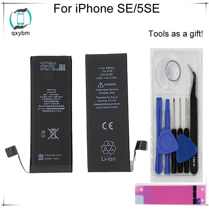 Набор для замены батареи iPhone SE A1723 A1662 A1724 с инструментами ремонта клей и