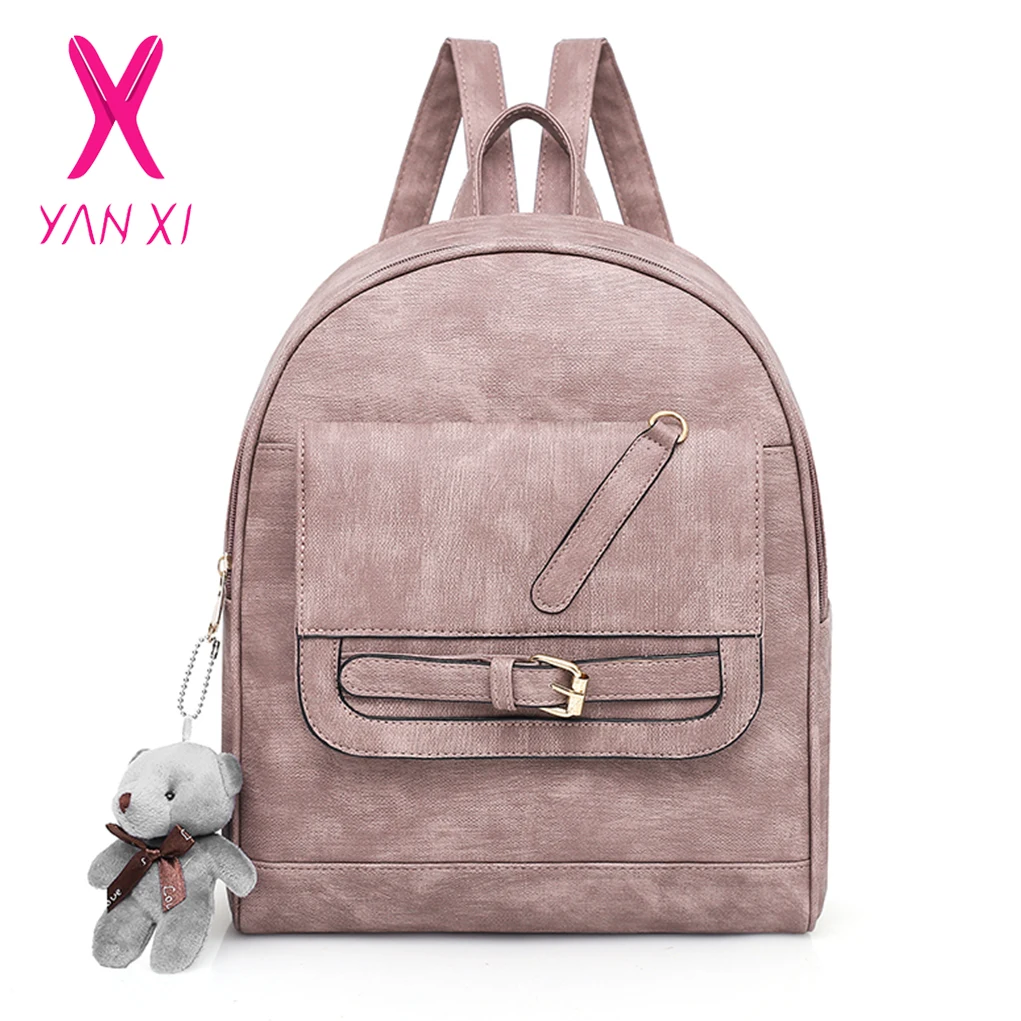 YANXI высококачественный Женский рюкзак из искусственной кожи Большие Школьные