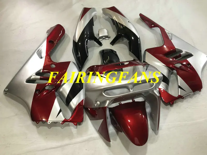 Motorcycle Fairing Body kit for KAWASAKI Ninja ZX9R 94 95 96 97 ZX 9R 1994 1997 ABS Red silver Fairings bodywork+gifts KI01 | Автомобили и