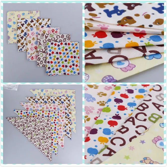 1 шт. детских слюнявчиков Треугольники-го хлопка с героями мультфильмов принт