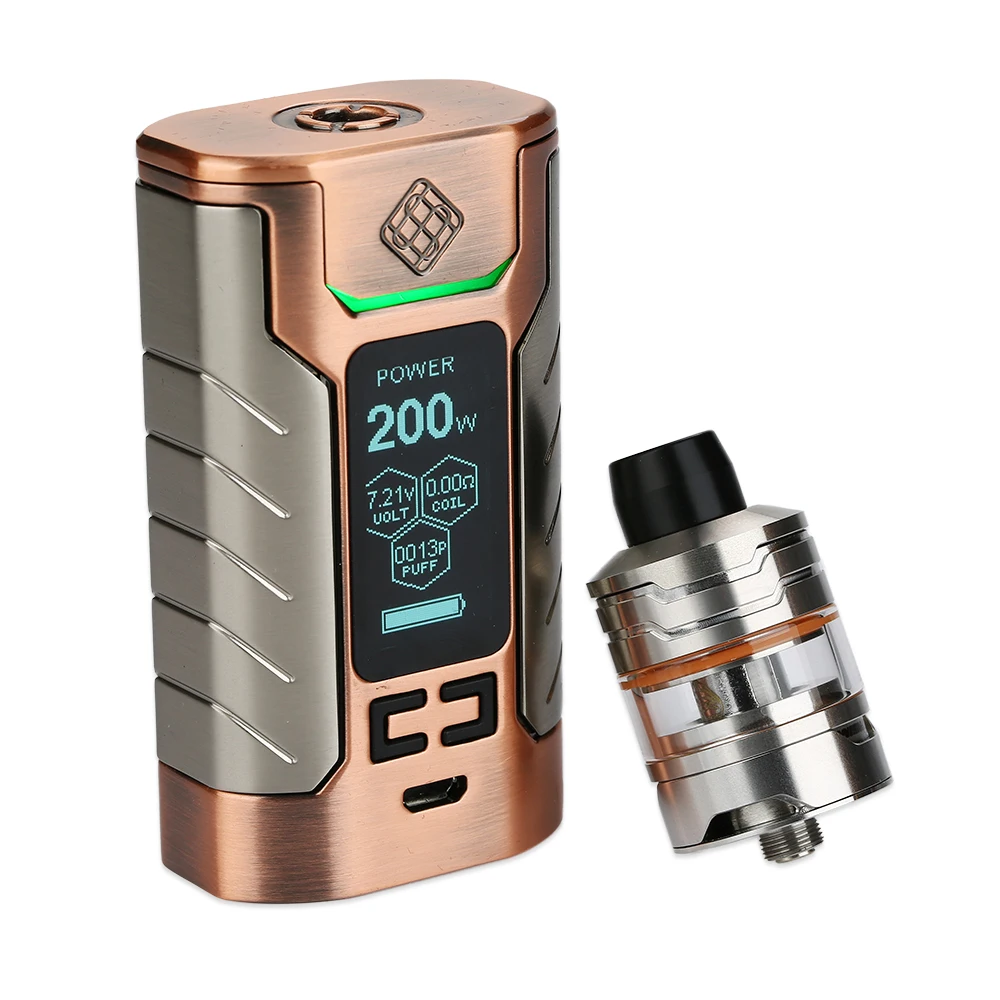 Распродажа 200 Вт WISMEC SINUOUS FJ200 TC Kit встроенный аккумулятор 4600 мАч с 2 мл/4 мл атомайзер