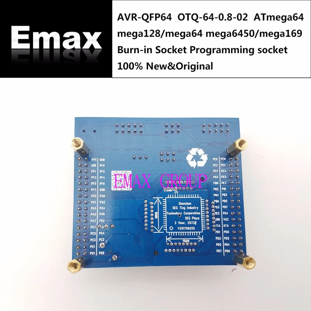 AVR QFP64 OTQ 64 0.8 02 ATmega64 mega128/mega64 mega6450/mega169 гореть в программирования сокет сиденье