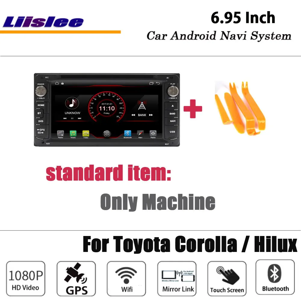 Liislee Android 8,1 для Toyota Corolla/Hilux для стерео-Радио автомобильной видеокамера BT Wi-Fi Carplay gps навигационная карта навигации Системы мультимедиа - Цвет: machine