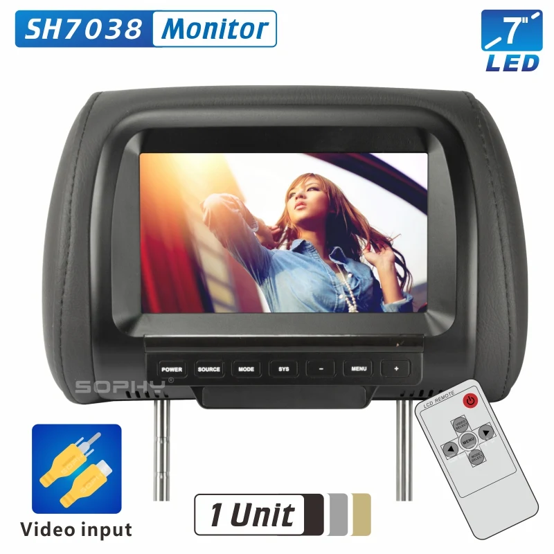 Автомобильный монитор TFT светодиодный цифровой 7 дюймов|monitor tft|tft ledheadrest monitor |