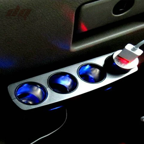 4 способа USB порт розетка для автомобильного прикуривателя сплиттер 12V зарядное устройство адаптер питания надежный Модный Новый Ap9 Прямая поставка