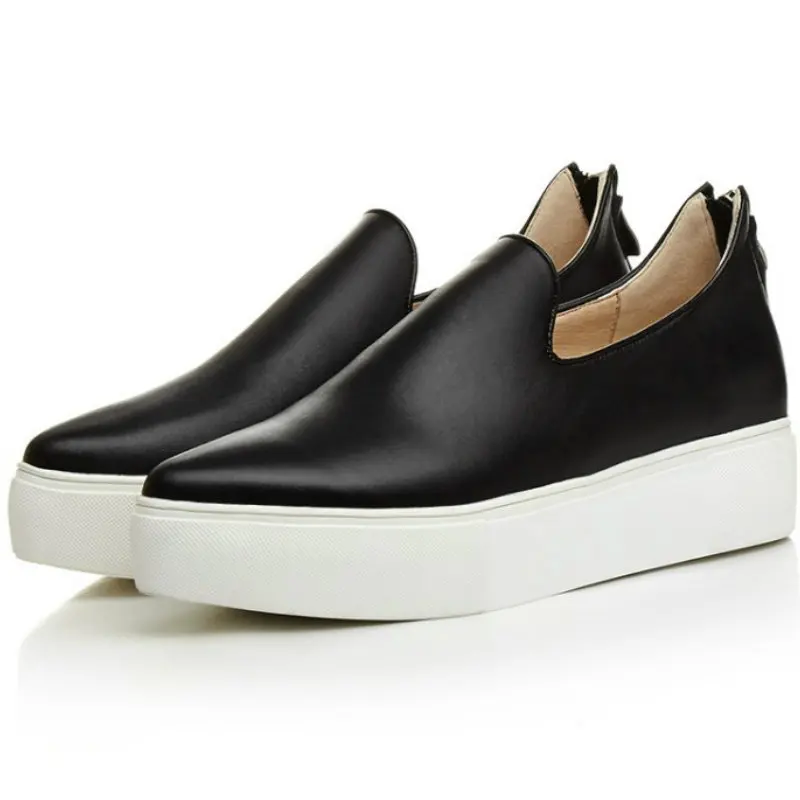 Весна натуральная кожа коровы верхняя свиной лайнер женские 2017 плоский каблук