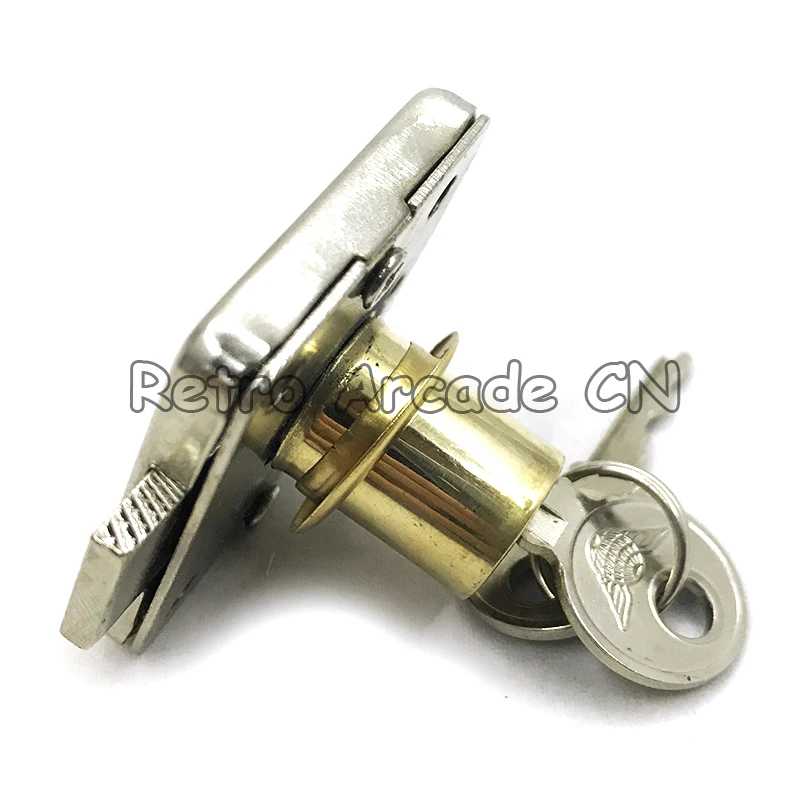 19 мм замок из цинкового сплава для автомата с аркадными играми с 2 ключами для стола, ящика, мебели, почтового ящика, инструментального ящика.