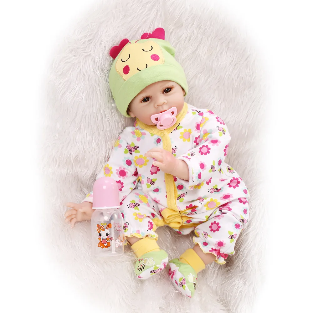 Nicery 22 дюйма 55 см Reborn Baby Doll магнитного Рот Мягкий силиконовый реалистичные девушка