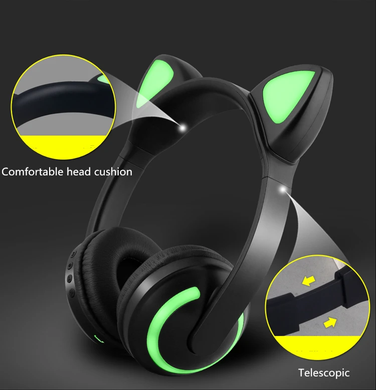 NFUNGYK Bluetooth наушники Спортивная гарнитура с подсветкой бас для iphone компьютера