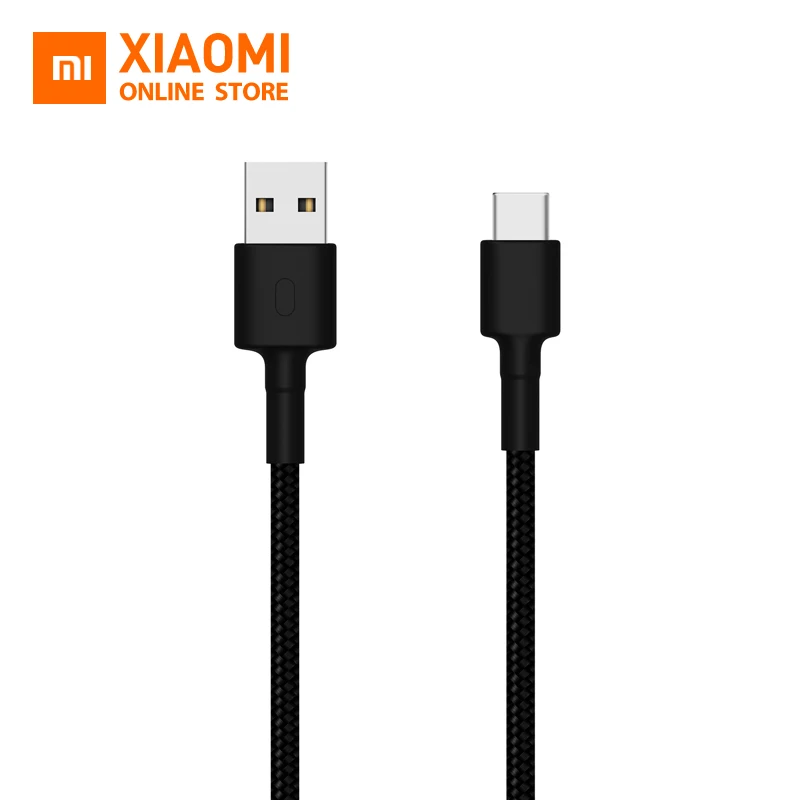 Глобальная версия Xiaomi USB-C кабель для зарядки передачи данных плетеный провод 100