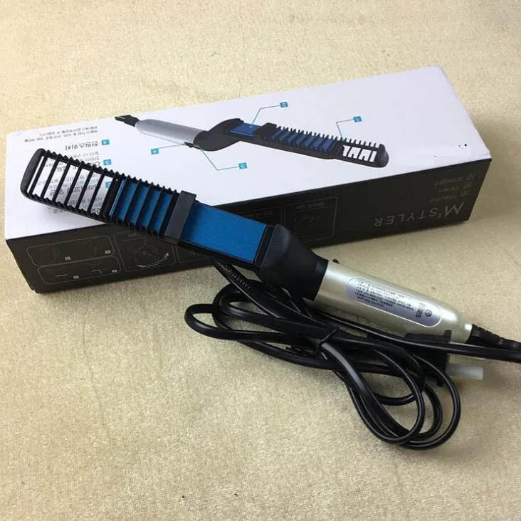 

Multifunctional Hair Comb Brush Beard Hair Straighten Comb Quick Hair Styler For Men