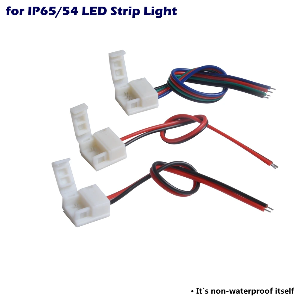 5 шт. 2/4/5 Pin Светодиодные ленты Разъем для 8 мм 10 мм 12 мм 3528 5050 5630 RGB/RGBW IP20 не обладает водонепроницаемостью: светодиодный лента светильник для проволочное соединение