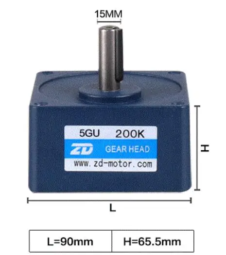 Нет хотя отверстие Стиль ZD двигатель 5GU3~ 750KB редуктор 15KB/18KB/30KB/40KB/50KB Коробка передач Micro ac снижение индукционный редукторный двигатель