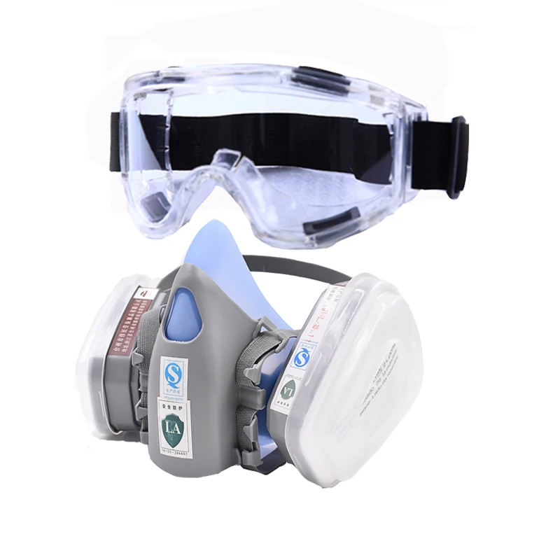 Половина уход за кожей лица маска противогаз для рисования с анти-туман Glaasses