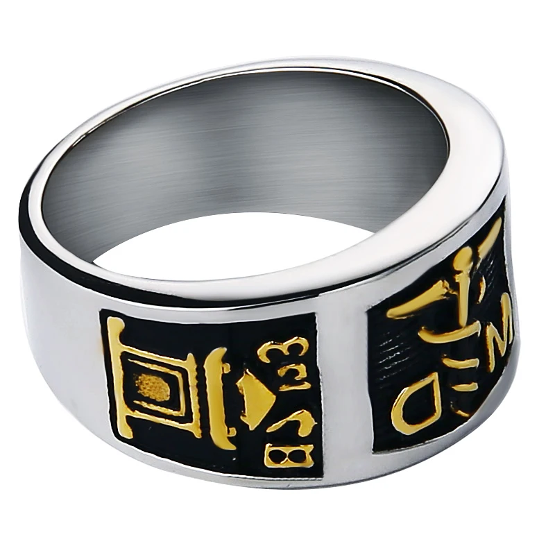 Staff Of Asclepius Ring Stainless Steel/Gold/Black Snake Rod Graduation Gift of Rings for Men Women Wholesale | Украшения и