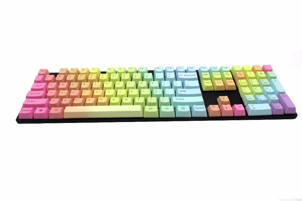 108 Радуга толстый pbt окрашенные колпачки без Keycap доска OEM профиль для MX переключатели Механическая игровая клавиатура