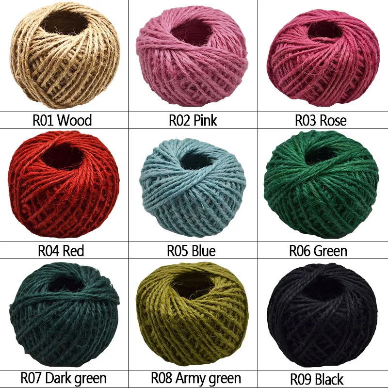 30m/Roll 2mm Natural Hemp Rope DIY Tag Label Hang Wedding Home Accessories Decorative Twine Jute String Gardening Cord | Дом и сад