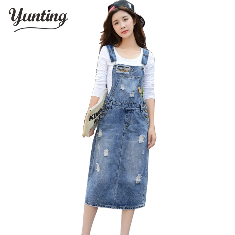 Джинсовый комбинезон женский однотонный без рукавов с карманами однобортный