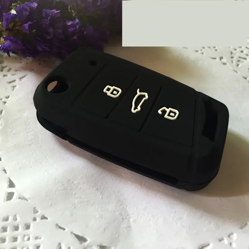 Силиконовый чехол книжка для ключей VW Golf 7 GTI MK7 Lamando Touran L 3 Button SKODA Octavia a7 Sportsvan|silicone