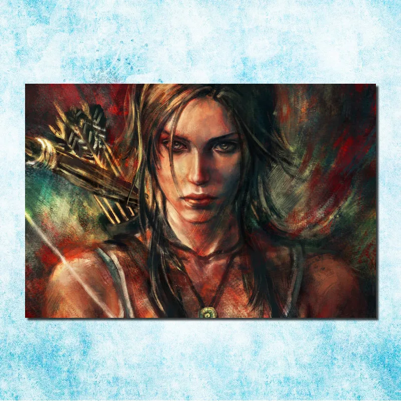 click Tomb Raider Лара Крофт Искусство Шелковый Холст печати плакатов 13x20 24x36 дюймов новая игра стены картину дома номер(больше)-4 - Цвет: click