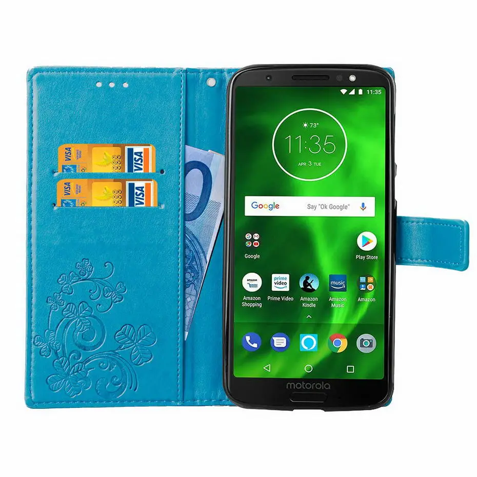 3D Emboss PU Leather Case For Motorola MOTO E6 G6 G6Plus G6Play Flip Wallet Plus Play Phone | Мобильные телефоны и