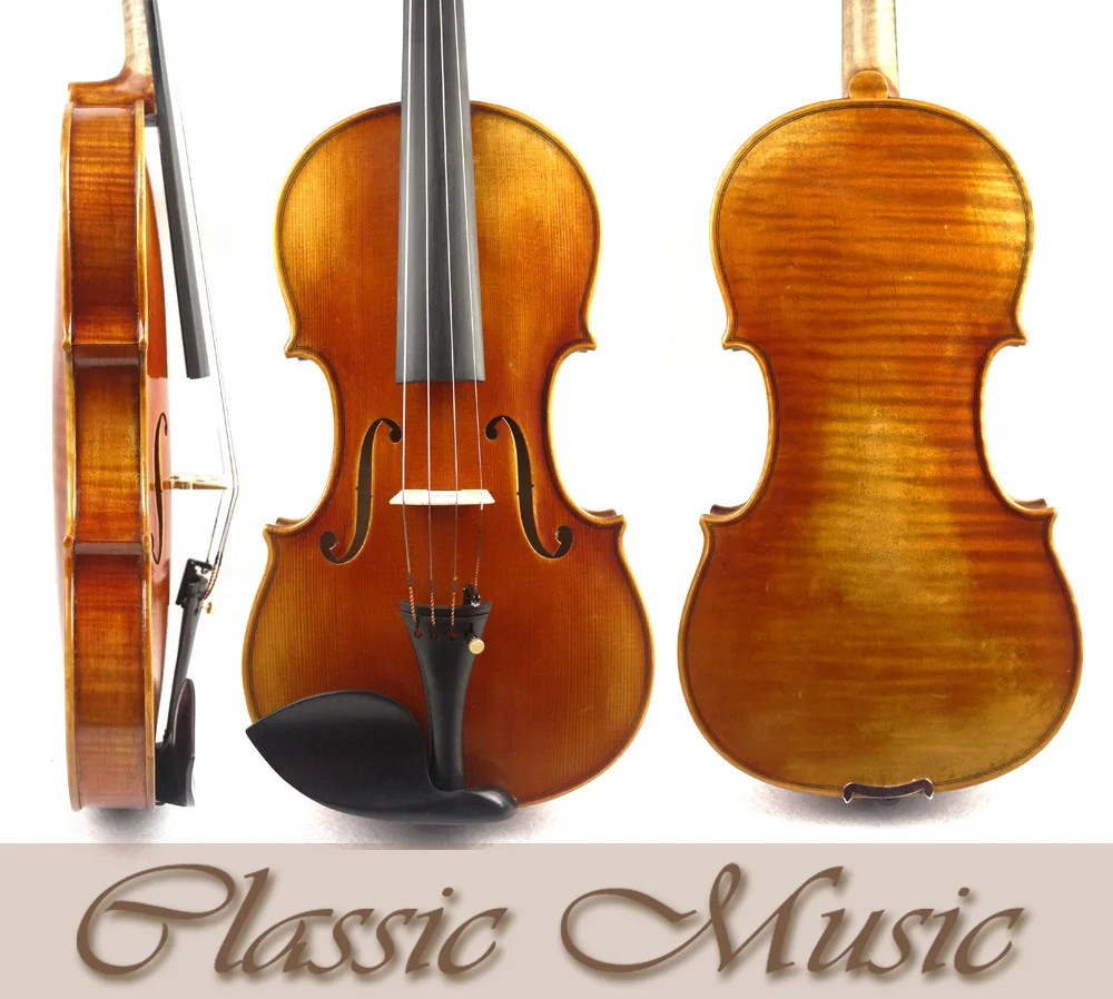 Мощный звук, античный стиль лак, No1284.Stradivarius 1715 Cremonese копия мастер скрипки, Европейская ель