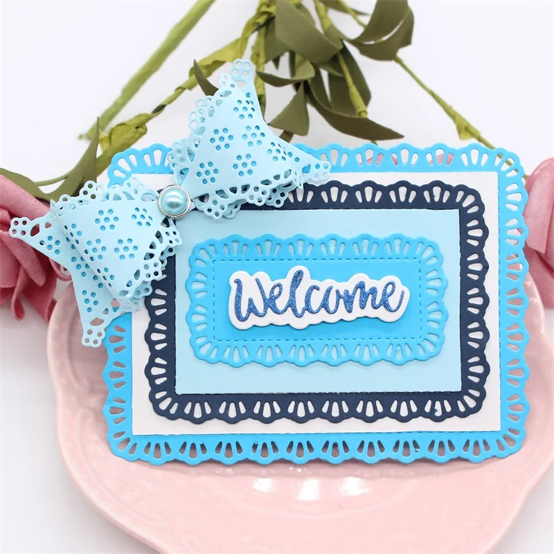 ZFPARTY большой прямоугольный металлический режущий шаблон трафареты для сделай