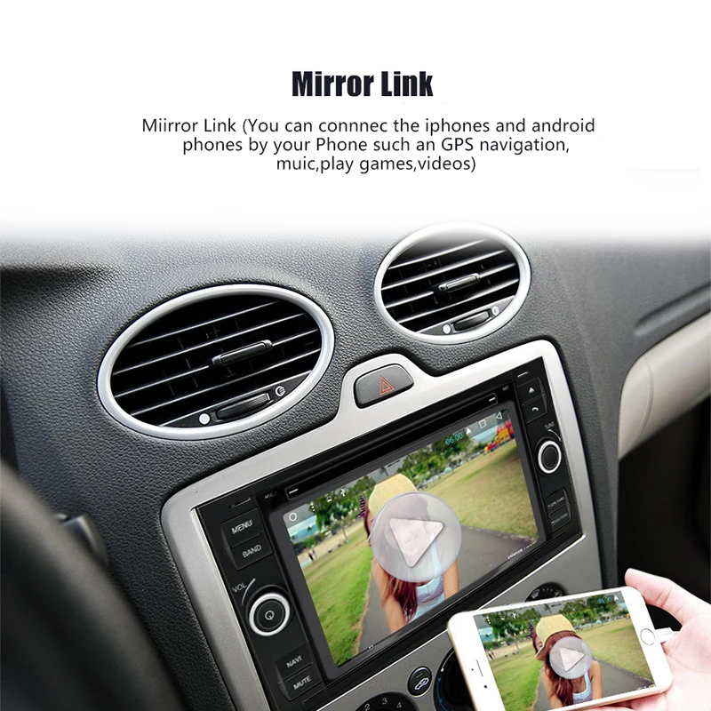 Awesafe 2 DIN android-автомобильный dvd мультимедийный плеер для Ford Focus 2005 2006 2007 с GPS
