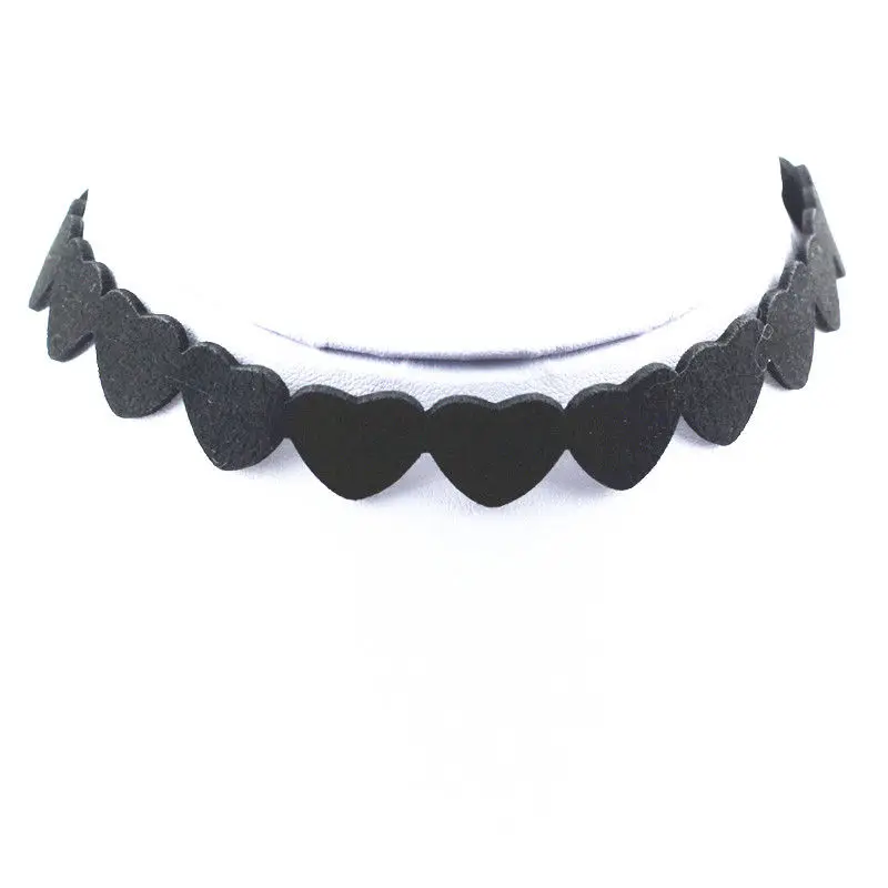 Индивидуальное модное женское ожерелье-чокер с черным сердцем цепочка веревкой