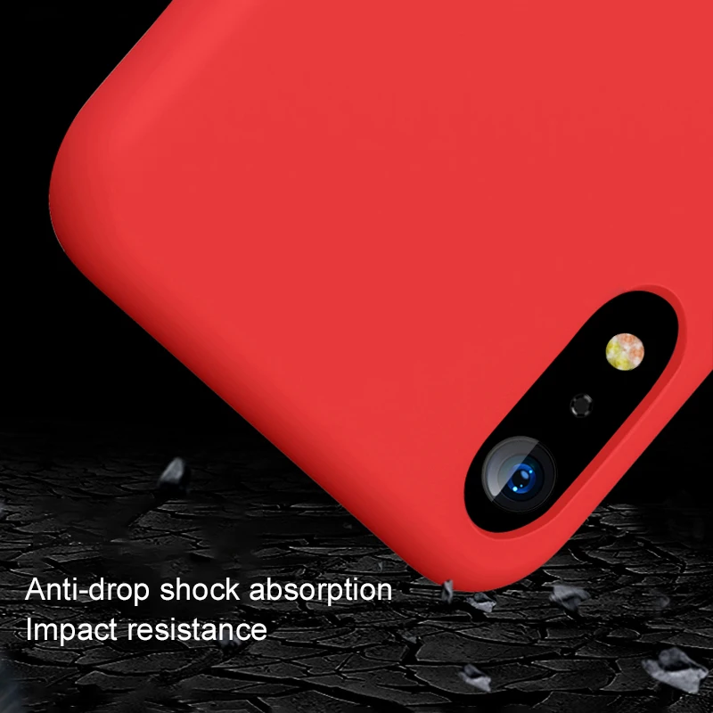 Пыленепроницаемые однотонные силиконовые чехлы для iphone 6 7 8 Plus модные