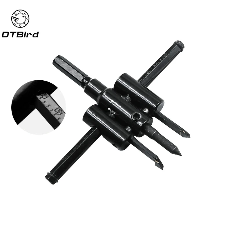 

Alloy 120mm/200mm Drills Adjust Wood Circle Hole Saw Cutter Tool Kit Set Cordless Drill Bit For Woodworking DT6