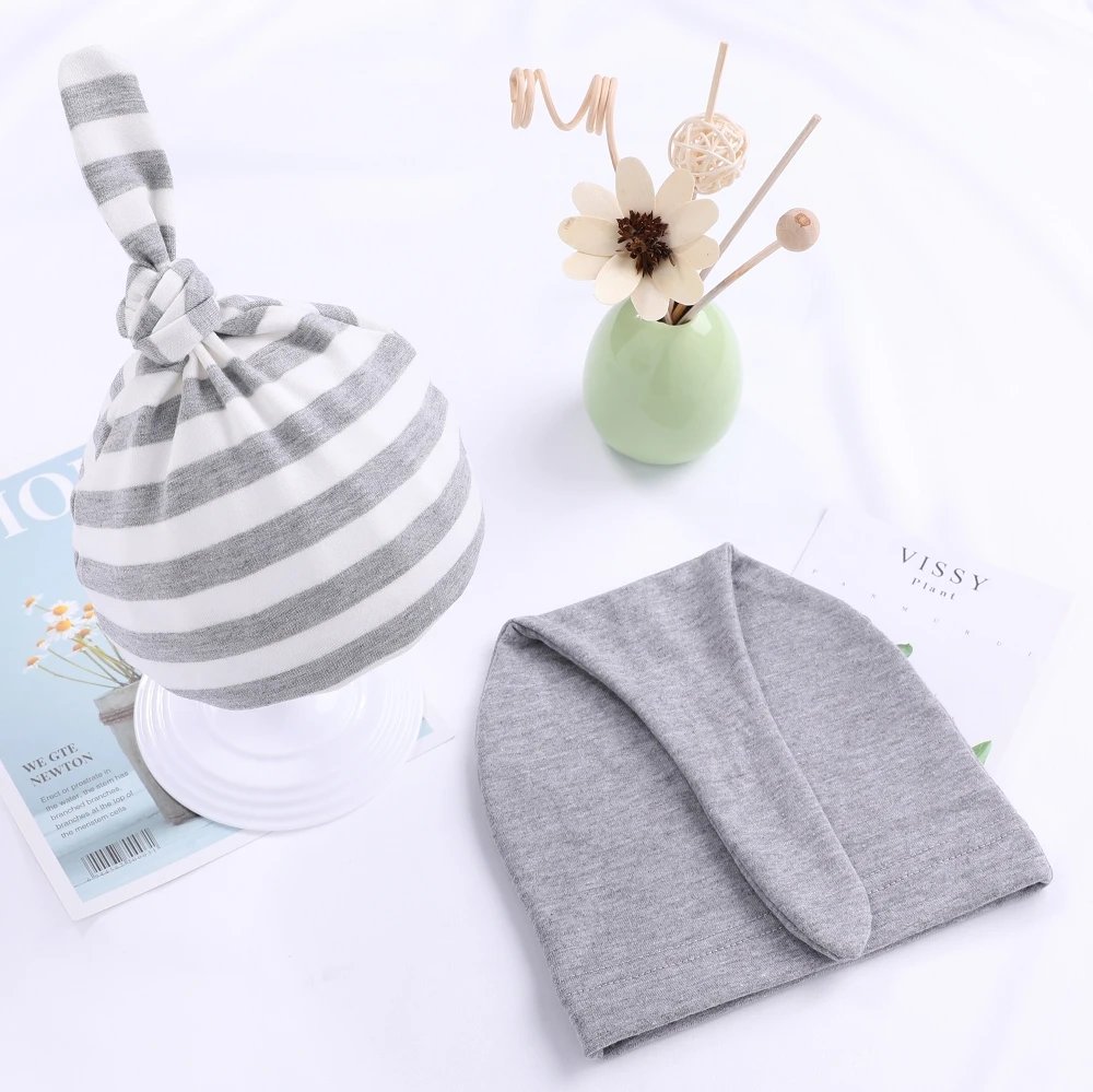 2 шт./лот регулируемая детская шапка весна-осень 100% хлопок Детские шапочки для