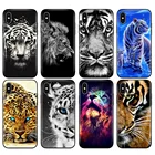 Черный чехол из ТПУ для iphone 5 5s se 6 6s 7 8 plus x 10, силиконовый чехол для iphone XR XS 11 pro MAX, чехол с тигром, пантерой, львом