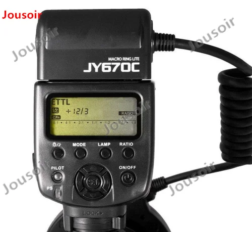 VILTROX JY-670C Авто экспозиция макро кольцо Lite Вспышка Speedlite для камер C DSLR CD50 |