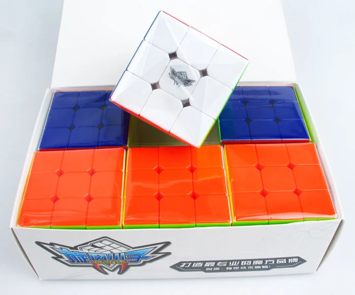 stickerless Cyclone Boys Комплект 6 шт./компл. подарочный набор 5,6 см 3x3x3, волшебный Скорость куб головоломка Профессиональный 3x3, Cubo magico, обучающие игрушки для детей - Цвет: stickerless
