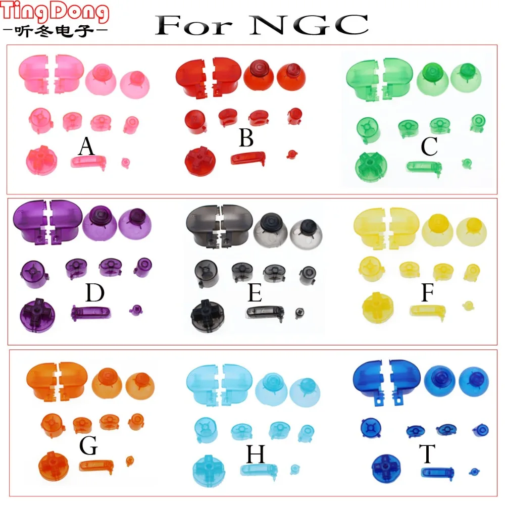 TingDong 33 набора для Gamecube контроллер мод красочный полный набор кнопок с Thumbsticks N GC