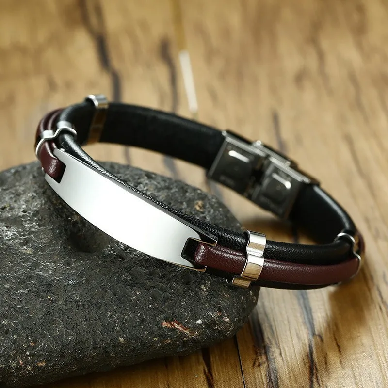 Пояса из натуральной кожи браслет мужские изделия титановой стали 2018 Новая мода