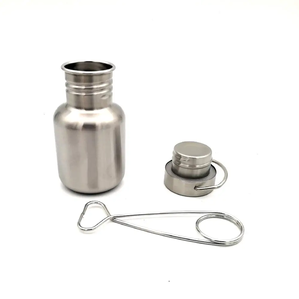 350ml cup HobbyLane 350/500 мл портативная бутылка для воды из нержавеющей стали с крюком для походов на открытом воздухе, походов, чайник для воды, инструмент для питья - Цвет: 350ml cup