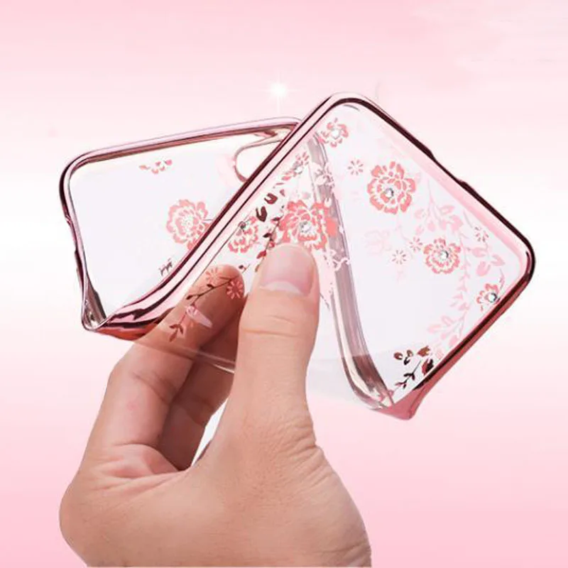 Мягкий чехол с алмазными цветами для huawei mate 20 Pro P20 Lite P30 Y5 Y6 Y7 Prime Honor 7A 7C Pro 7X 8X 8C силиконовый чехол из ТПУ