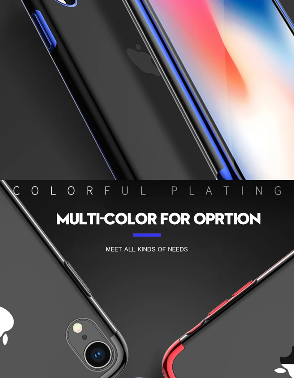 MaxGear силиконовый прозрачный мягкий чехол для телефона для iPhone 7X6 6S 8 XR XS Max роскошный ТПУ чехол Полный Чехол для iPhone 6 6S 7 8 Plus