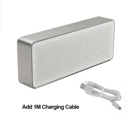Xiaomi Mi Bluetooth беспроводной динамик квадратная коробка 2 стерео портативный Bluetooth 4,2 HD Высокое разрешение звук качество воспроизведения - Цвет: Add data cable