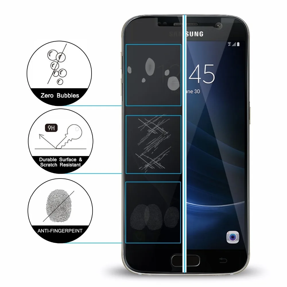 Закаленное стекло с защитой от просматривания для Samsung Galaxy A3 A5 A8 A7 2016 Защитная
