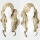 Парик из льняного коричневого волоса с хвостиком, 80 см, для косплея