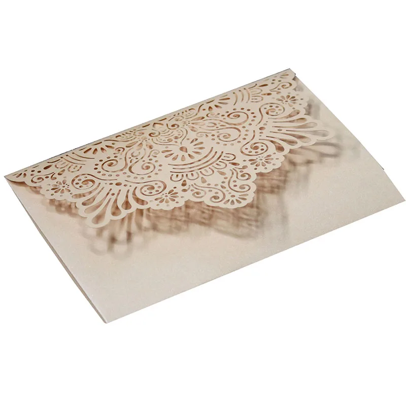 100 шт. европейские свадебные пригласительные открытки с лазерной резкой