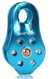 blue Авиационный Алюминий 1000 кг-2000 кг тяговое фиксированного типа Альпинизм одинарный ролик транспорта подъемный шкив на открытом воздухе через шкив - Цвет: blue