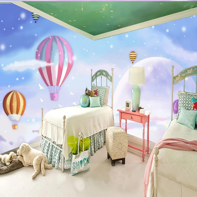 Романтическая мультяшная Фреска с воздушным шаром для детской комнаты мальчиков