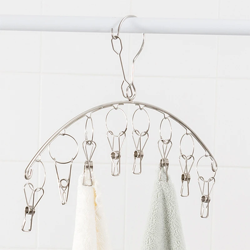 ORZ 8 зажимов вешалка для одежды из нержавеющей стали сушилка белья бюстгальтер