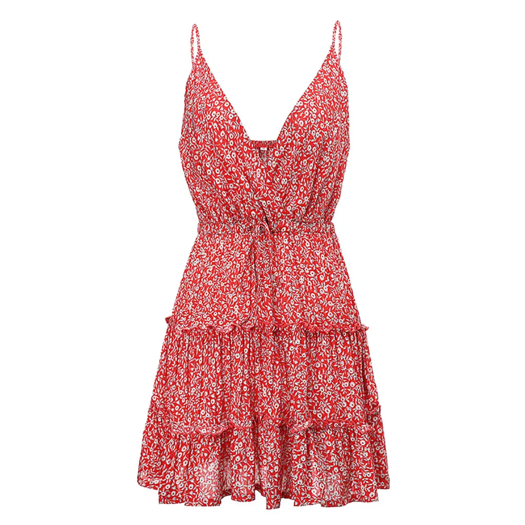 Сексуальное летнее платье в горошек Boho женская одежда на тонких бретелях женское